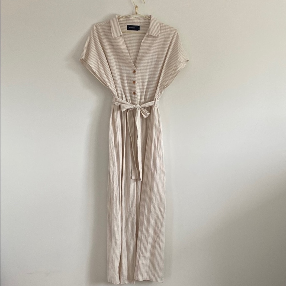 MINKPINK Striped Shirt Dress / Duster - Size L